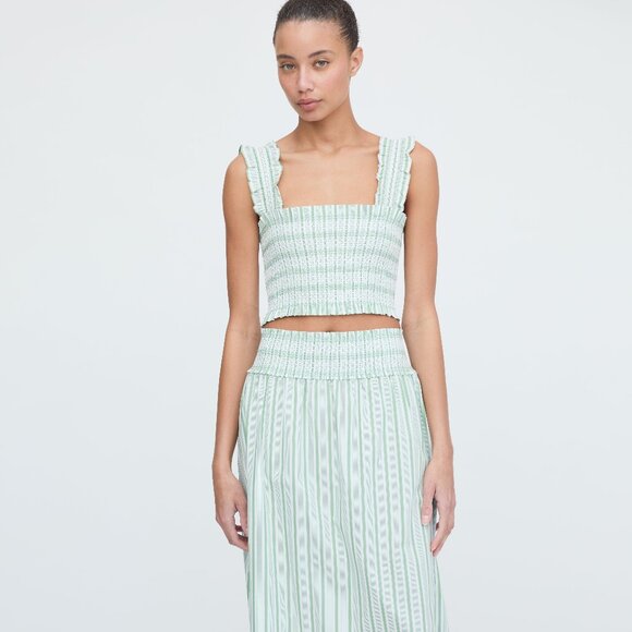 Hill House Home The Azalea Nap Top - Apple Green Stripe Size SApple Green Stripe - Picture 3 of 3